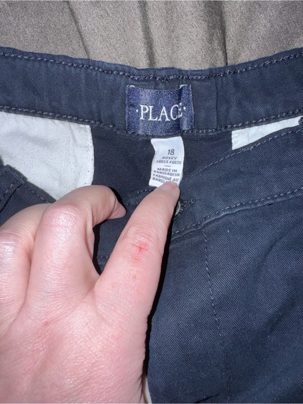 Boys Children’s Place Shorts Size 18 Light Hray & Navy